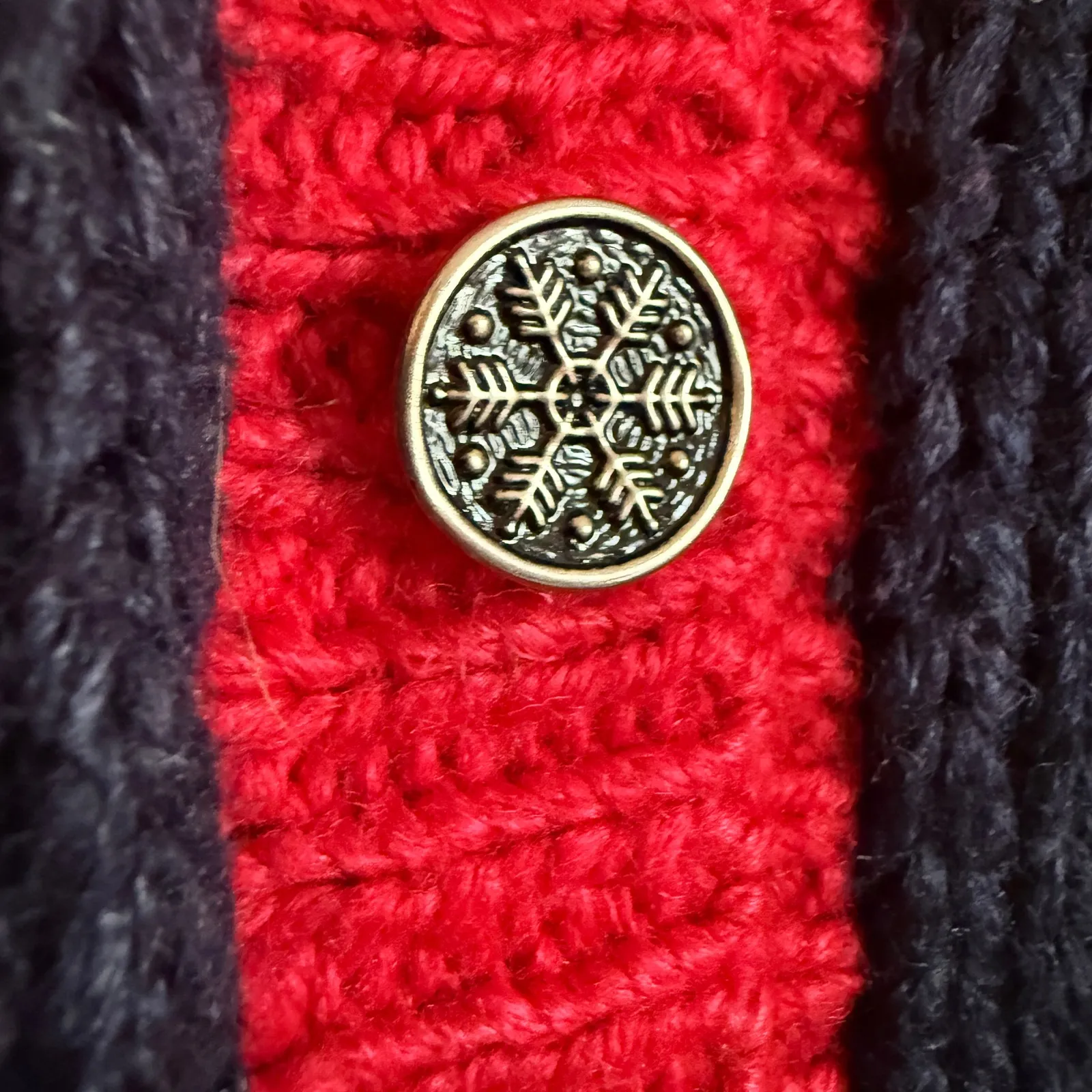 80s Vintage KAREN SCOTT | Chunky Knit Christmas Sweater Cardigan | Small Petite - Image 5