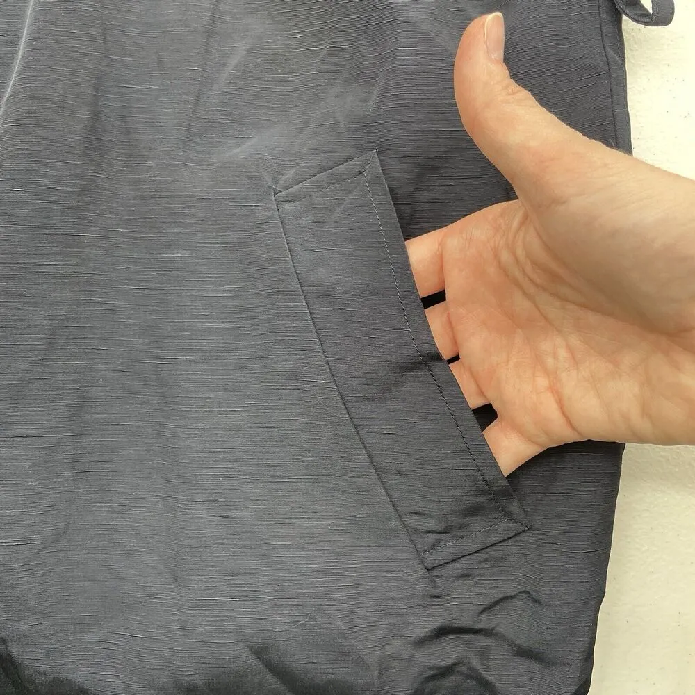 Lafayette 148 Sz 4 Jacket Linen Blend New York Navy Full Zip 3/4 Sleeve Pocket - Image 13