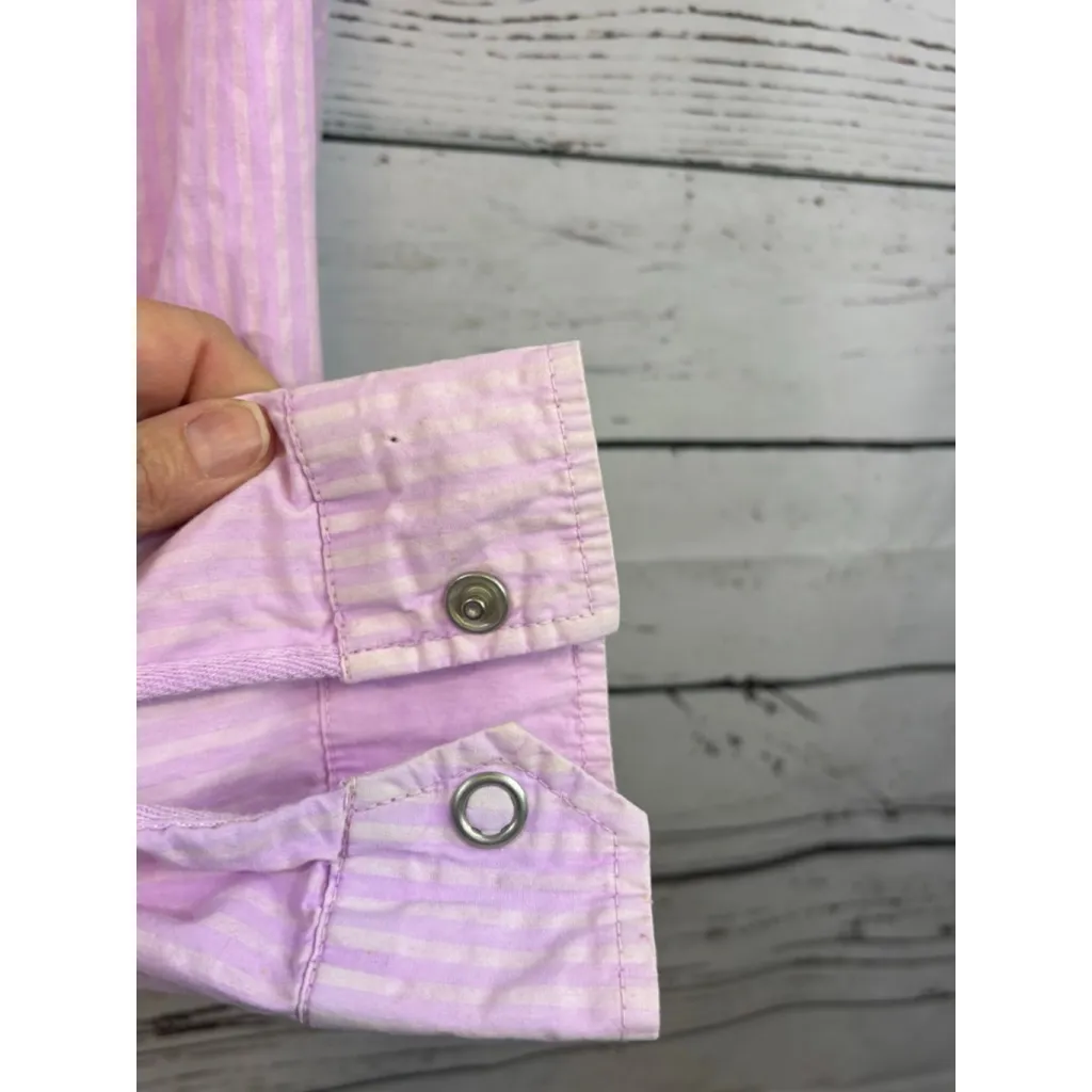 Women's Fresh Produce Purple & White Striped Utility Jacket XL - Image 4