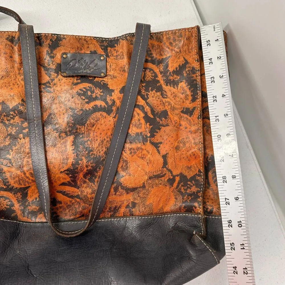 Patricia Nash Toscano Paisley Floral Leaf Print Leather Tote Purse - Image 12