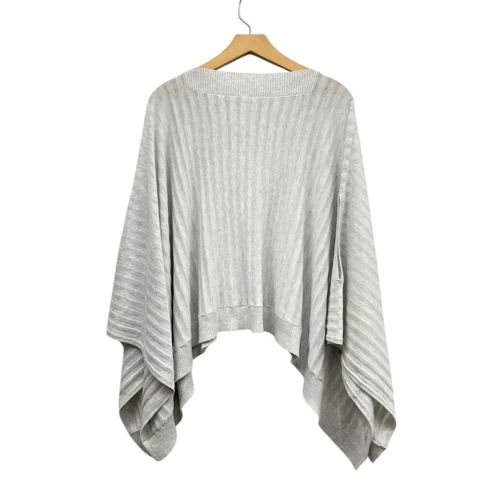 Lululemon Forward Flow Poncho Light Gray Cotton/Silk Blend One Size Size undefined - Image 4