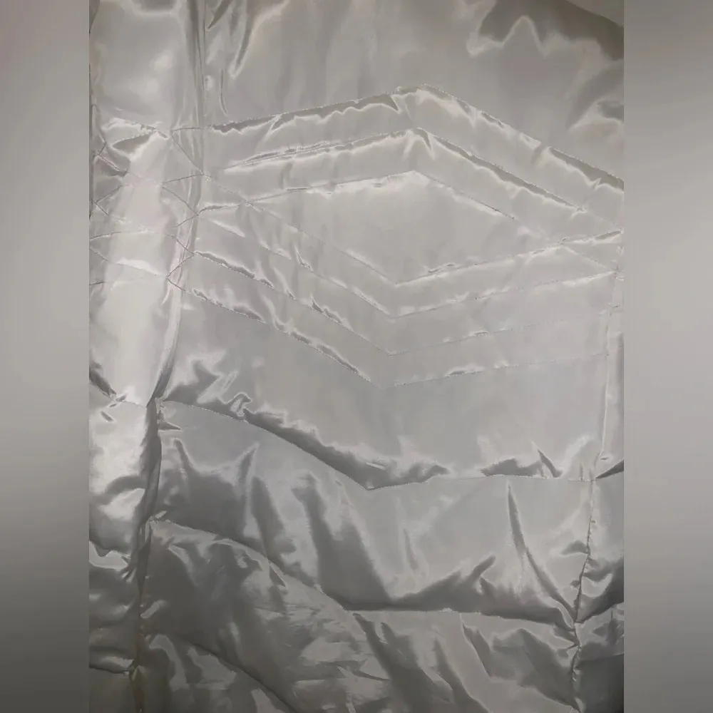 Y2k oscar de la renta down feather long puffer fox fur jacket L winter holiday - Image 14