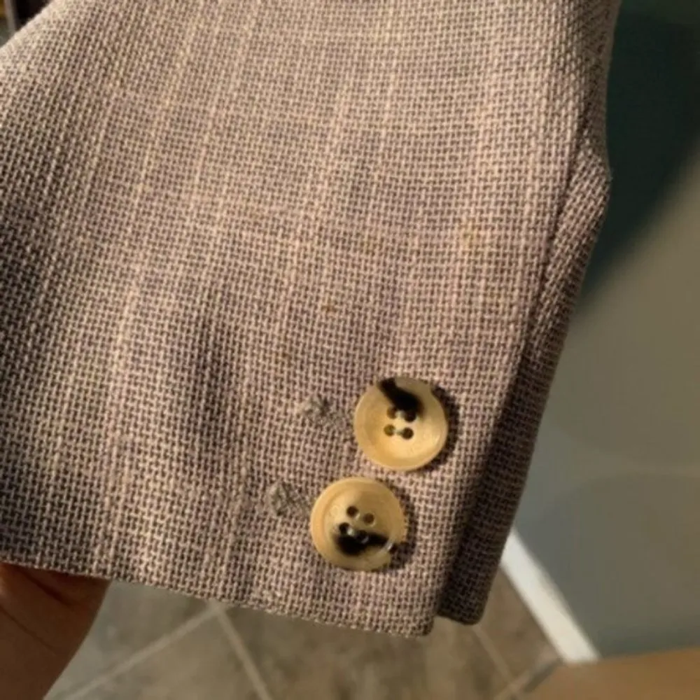 Bogner Blazer Suit Jacket Light Gray Purple Pocket Size L - Image 6