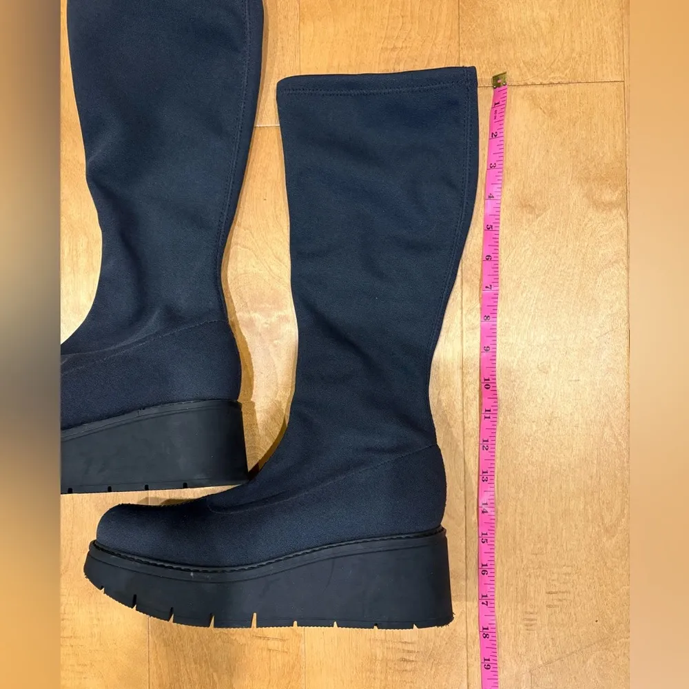 La Canadienne Jerry tall platform pull on boots sz 8.5 black - Image 3