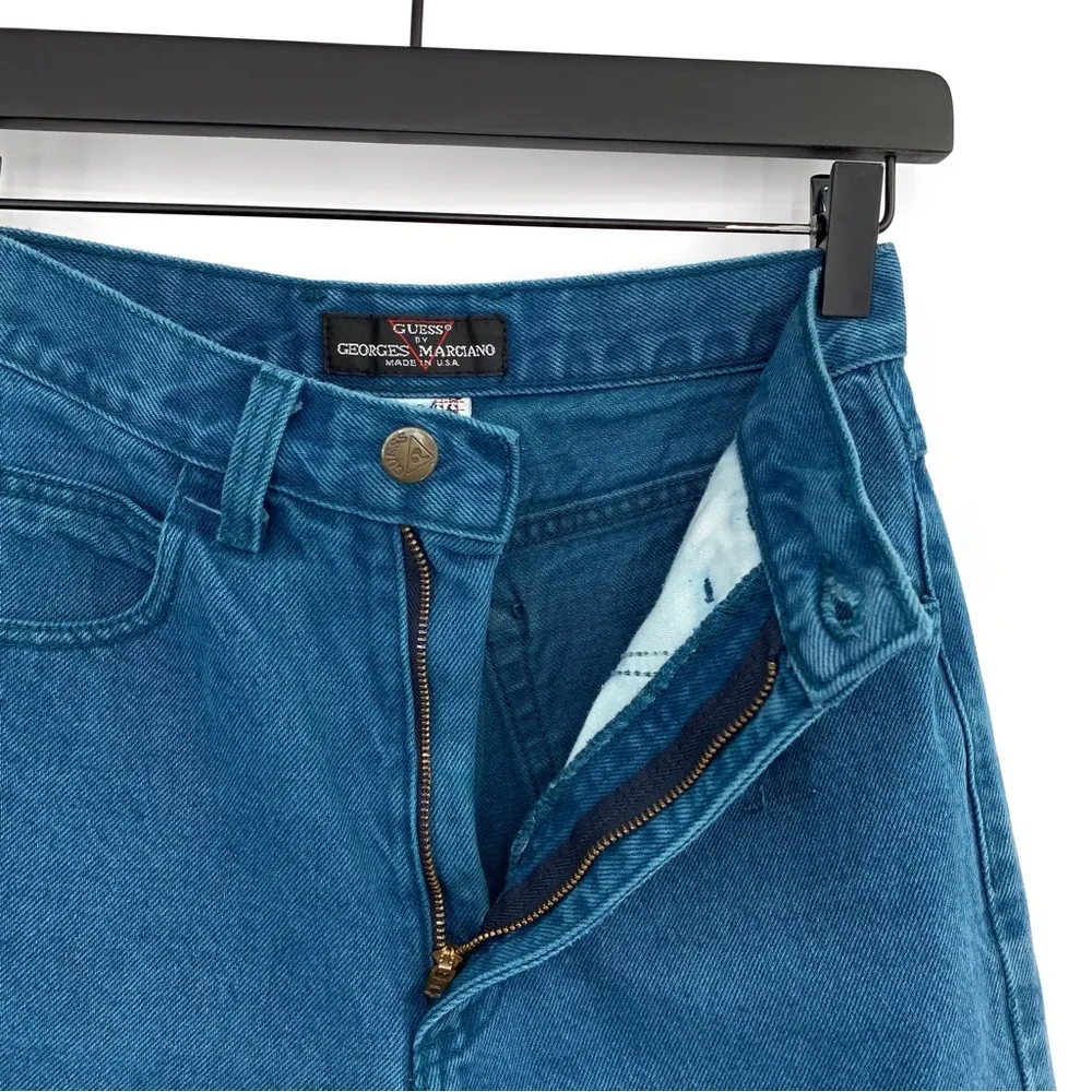 VTG  Skinny Jean Teal Denim 28 (25) - Image 7