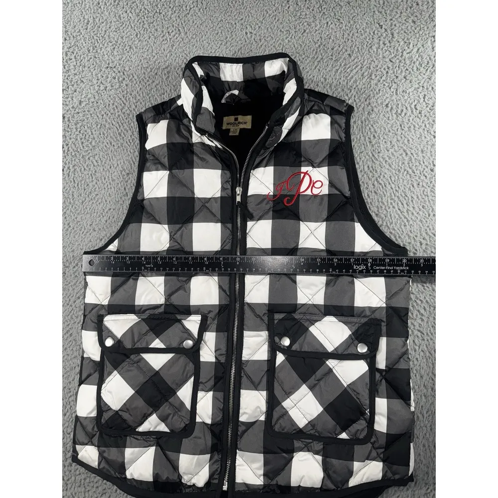 Woolrich‎ Vest Women Large Duck Down Plaid Quilted Puffer Full Zip  Classic - Image 3