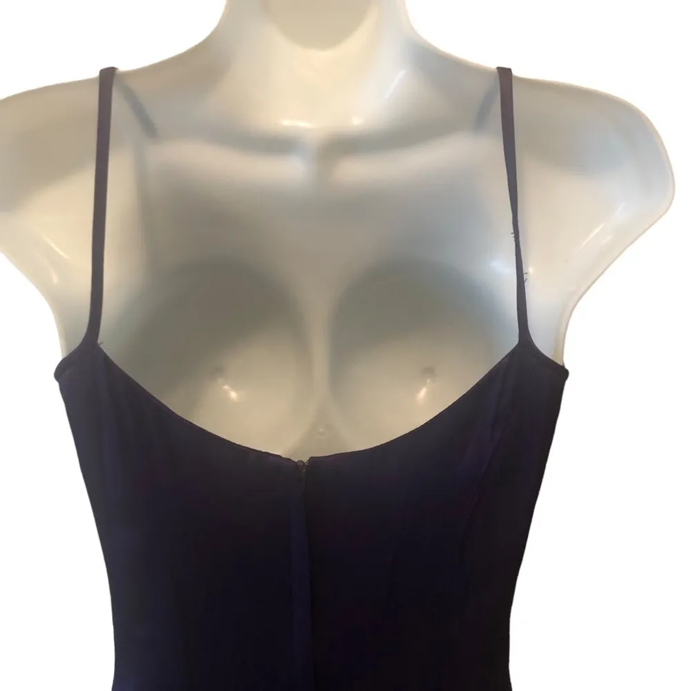 VTG Jessica McClintock Gunne Sax Dress Sz. 3/4 Purple Mermaid Hem Dark Romantic - Image 4