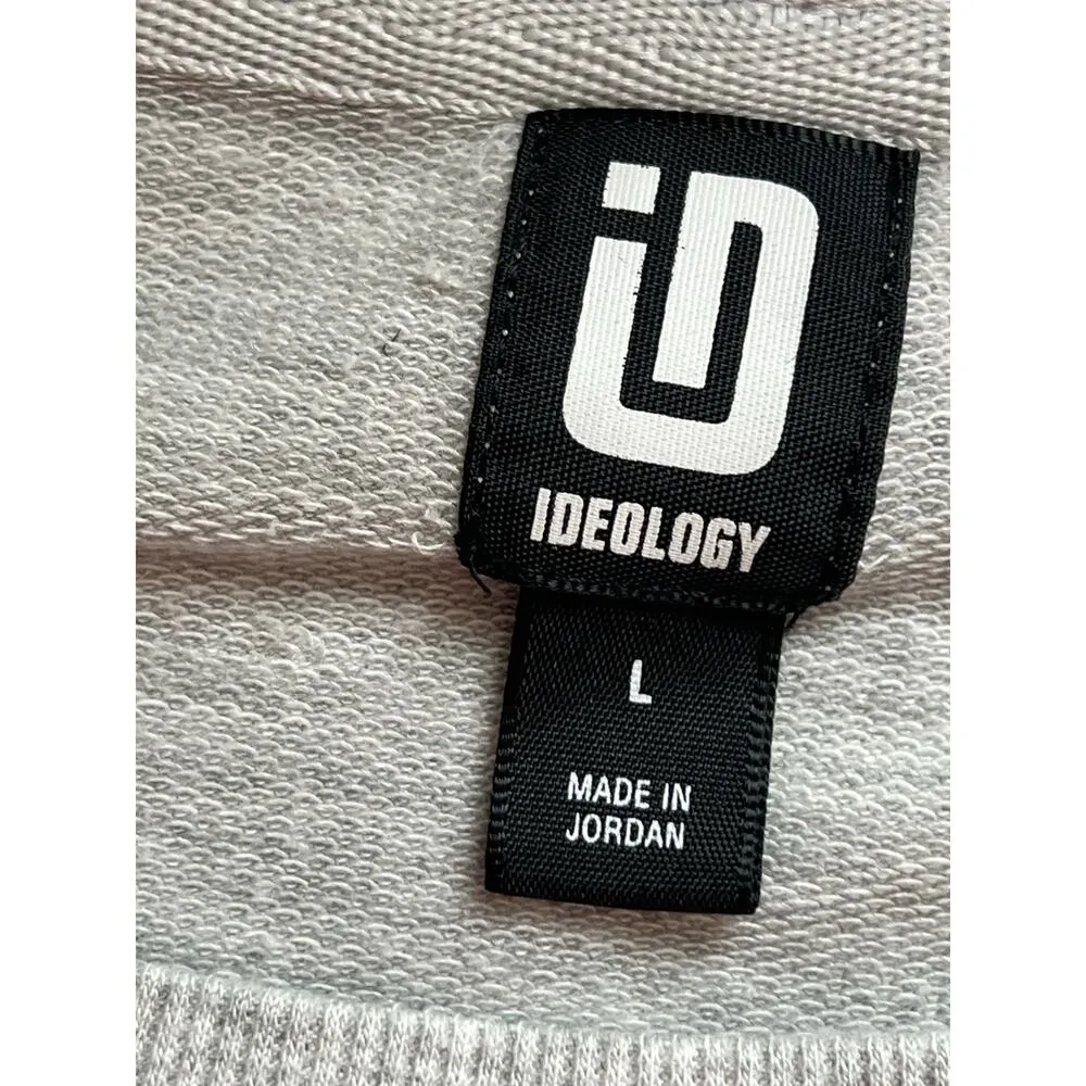 Ideology gray crossover hem sweatshirt casual neutral everyday Athliesure - Image 5