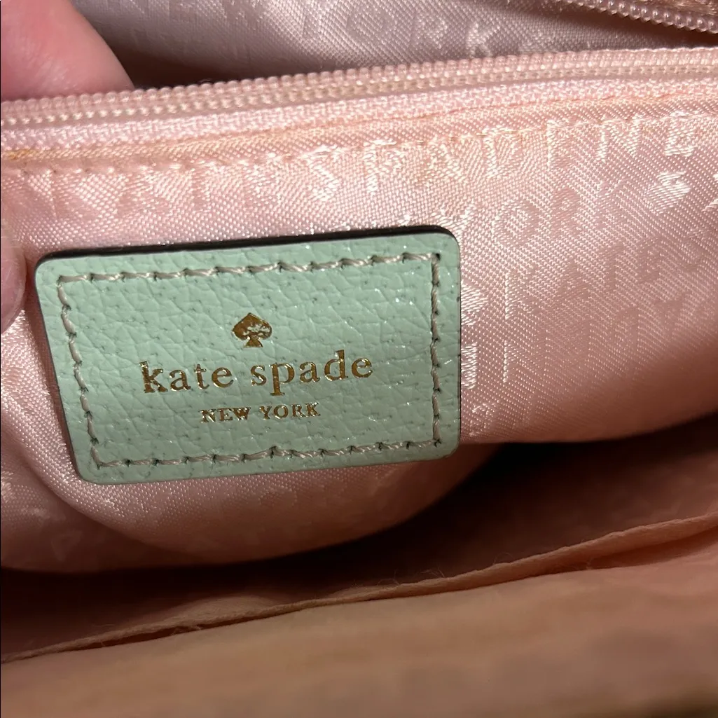 Kate Spade New York Mint Green Wellesley Rachelle Satchel With Crossbody Strap - Image 7