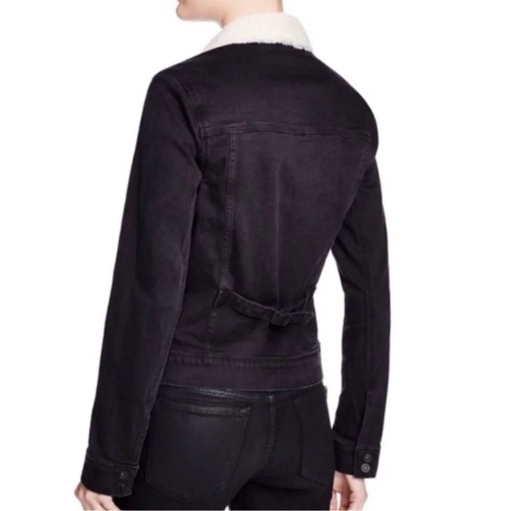 PAIGE Denim Black Sherpa Jacket - Image 3