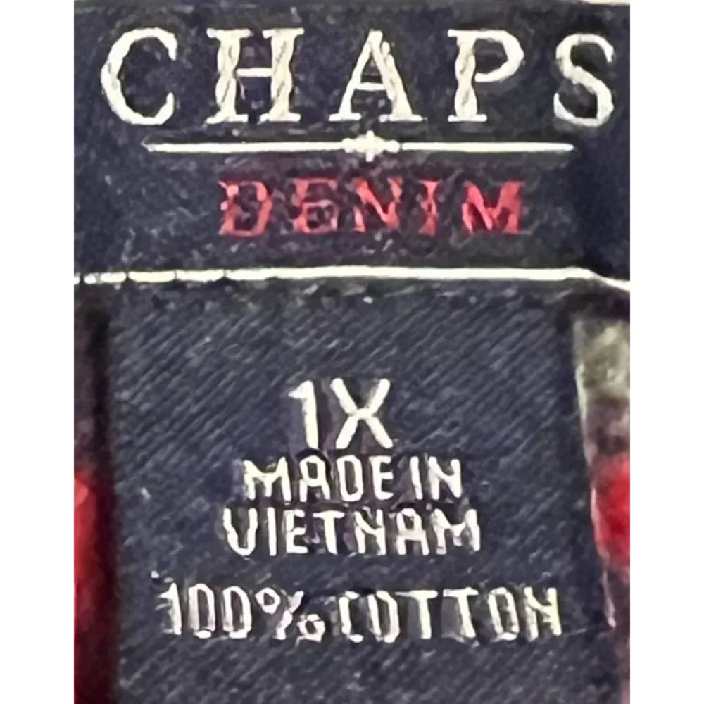 Chaps Denim Women's‎ Red Purple Green Aztec Long Sleeve Pullover Sweater Size 1X - Image 3