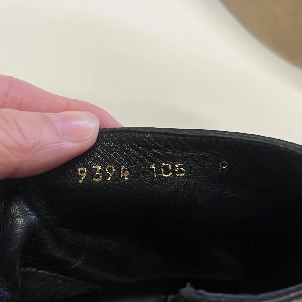 Freda Salvador black leather Chelsea Boots size 8 wooden sole block heel - Image 8