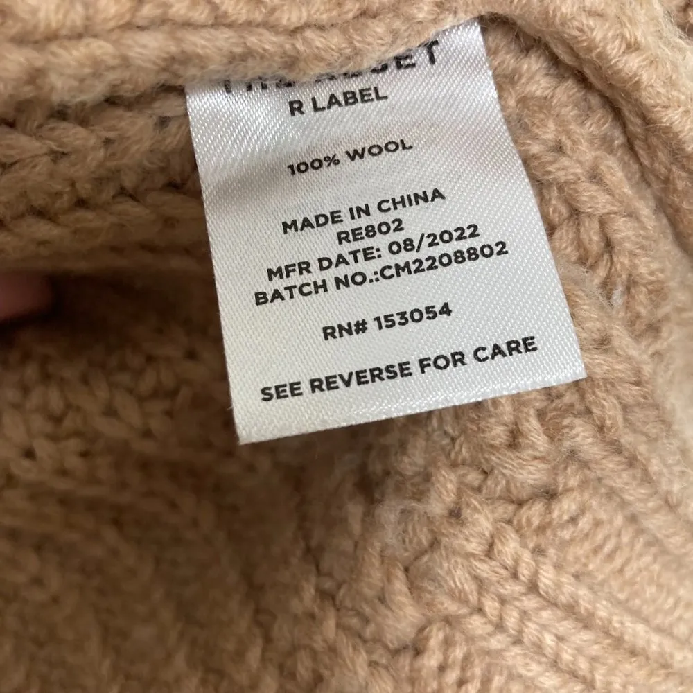 The Reset Max Mock Neck 100% wool Size XS Tan - Image 5