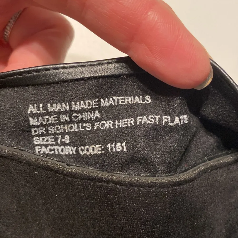 Dr. Scholls For Her Fast Flats Foldable Flats With Wristlet Size 7-8 Black LN - Image 5