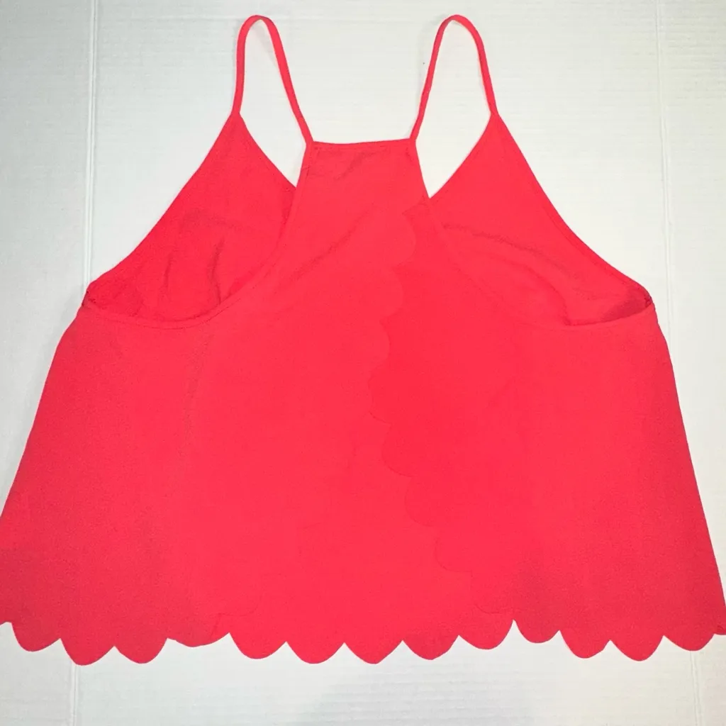 ASTR Scalloped Drape Back Salmon‎ Tank Large EUC - Image 5