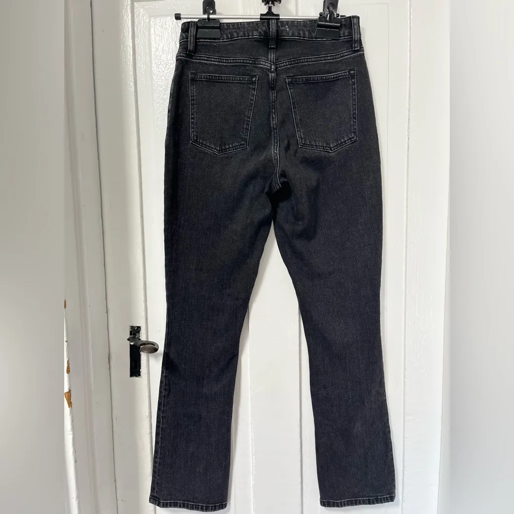 Abercrombie & Fitch Curve Love Black High Rise Skinny jeans w/ ankle slits 6 - Image 2