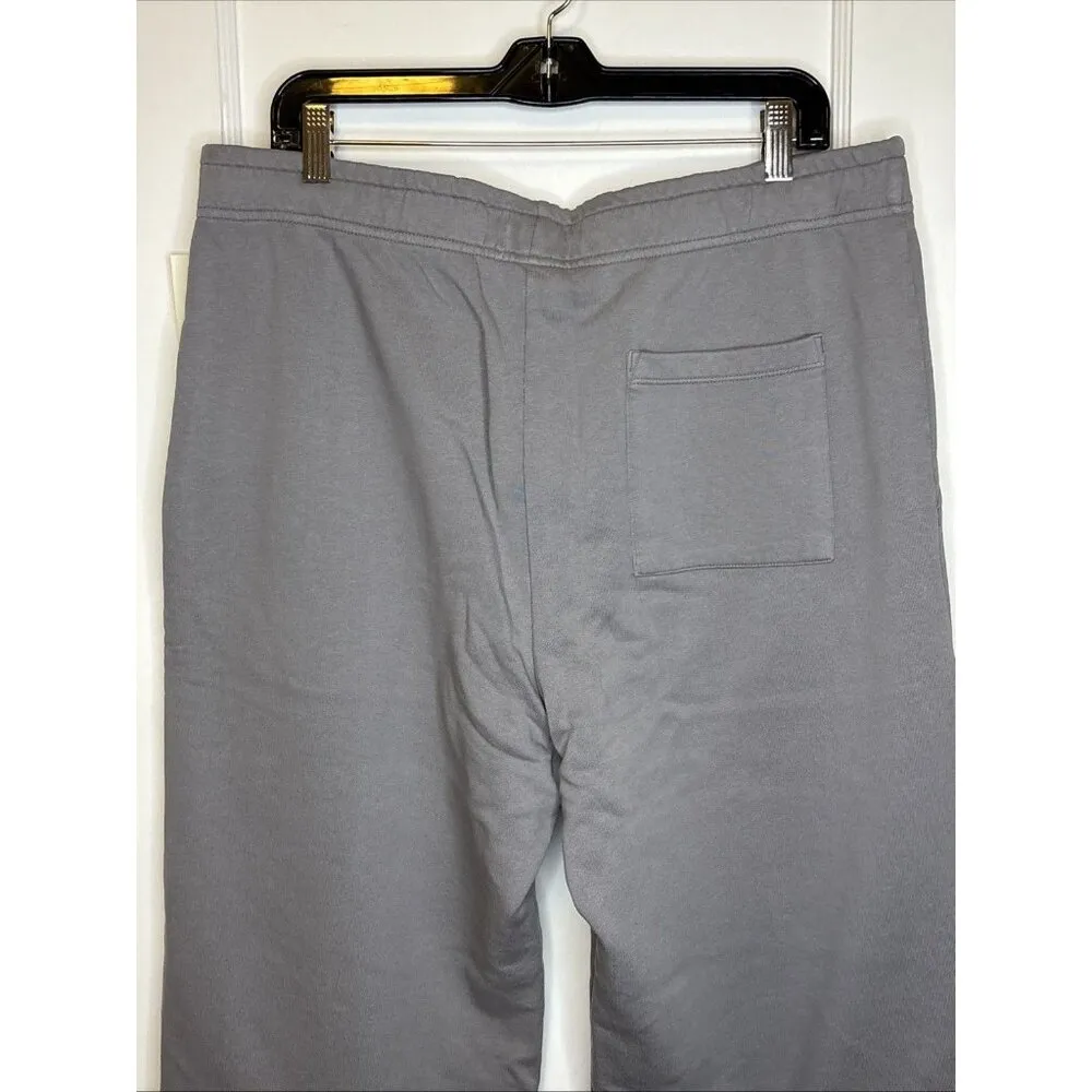 Mate The Label Organic Fleece Wide Leg Pant Heather Basalt X-Large MSRP $138 - Image 4