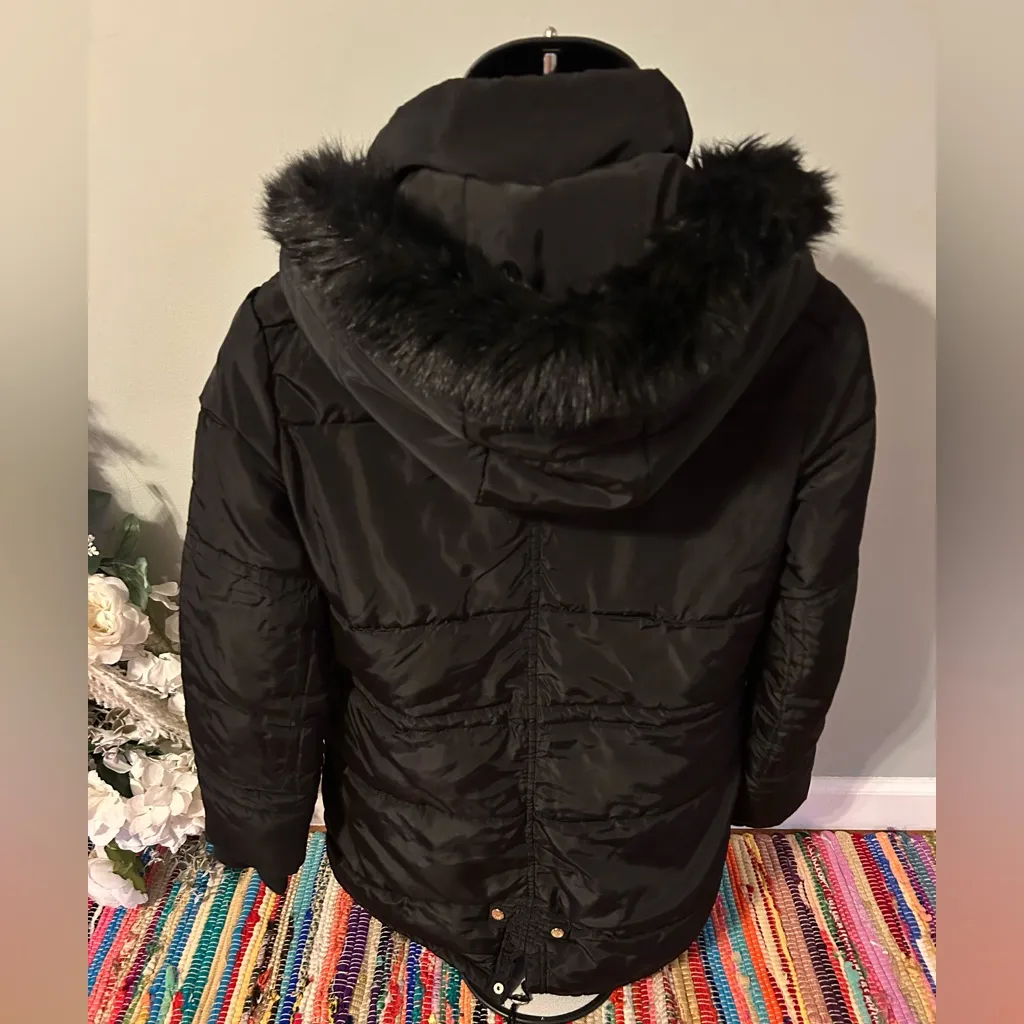 Lauren by Ralph Lauren Hooded Puffer Jacket Ski Snow Winter Designer Black Small - Image 5