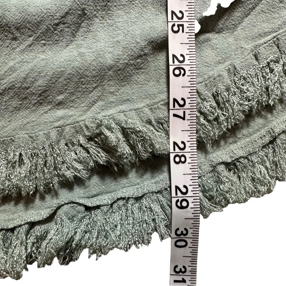 Umgee  Boho Lightweight Flowy Mint Linen Sleeveless Split Side Tank Top Large - Image 10