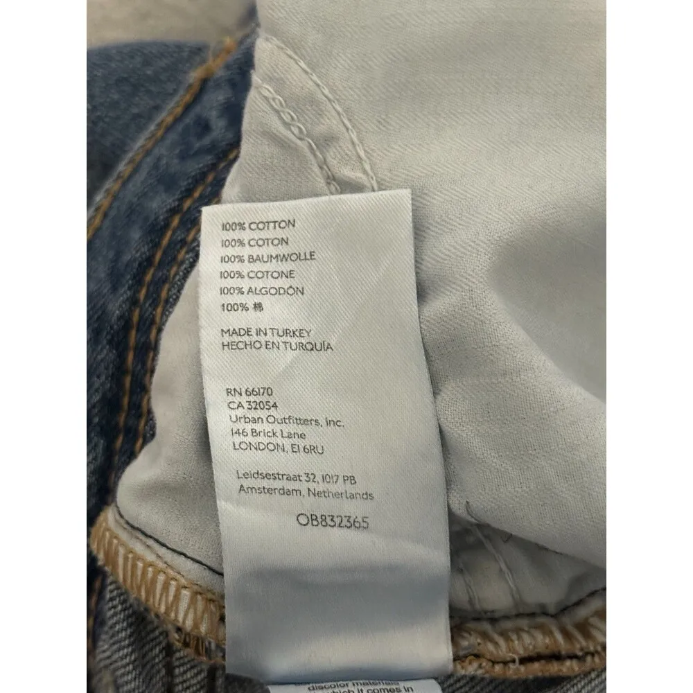 Free People We The Free Maggie Jeans MR Straight Leg Raw Hem Button Fly Size 24 - Image 8