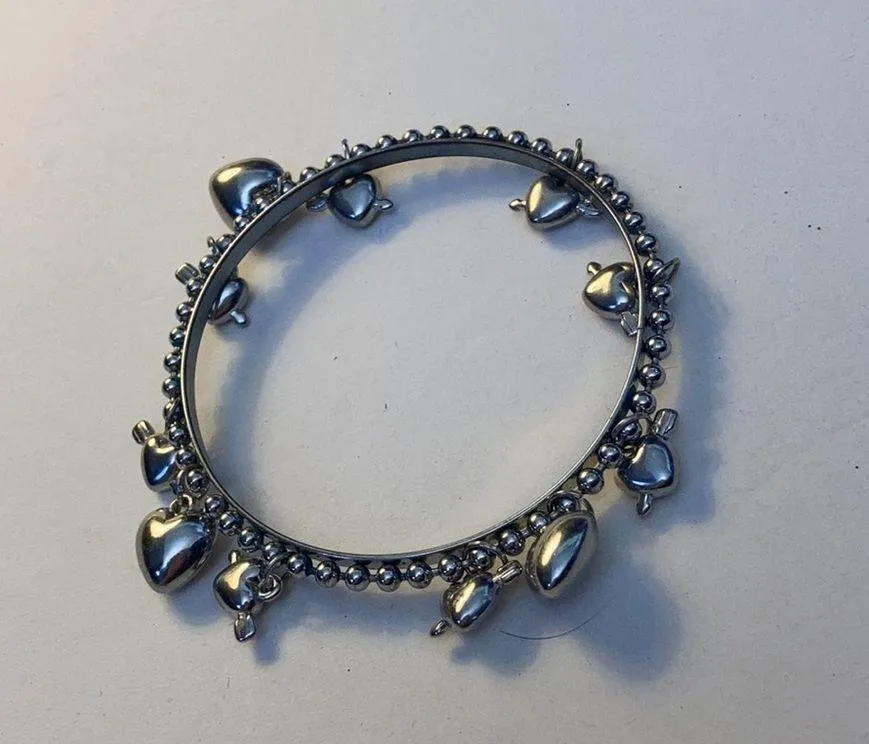 DANGLING hearts bangle bracelet - Image 2