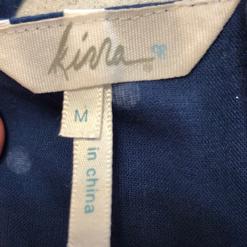 Blue Polka Dot Summer Dress M Size M - Image 3