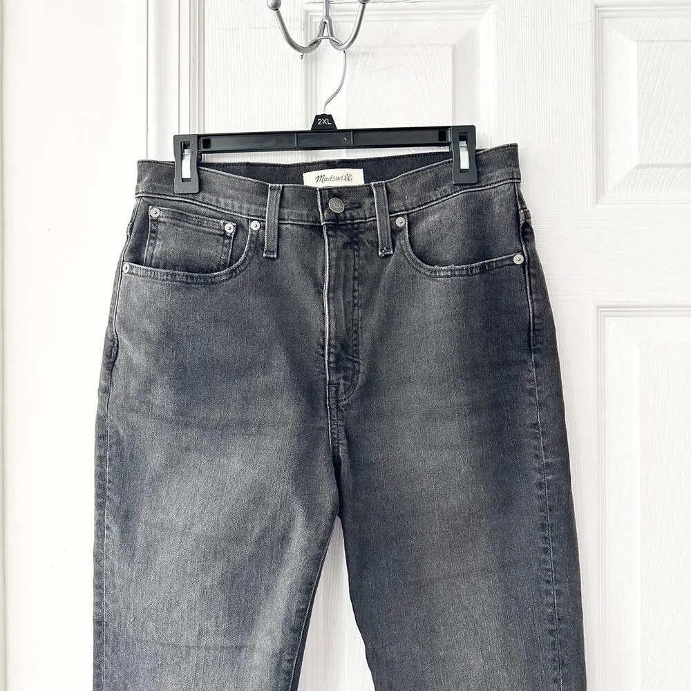 Madewell Slim Demi Boot Denim Jeans Dark Grey Harlocke Wash Size 28 AK549 - Image 3