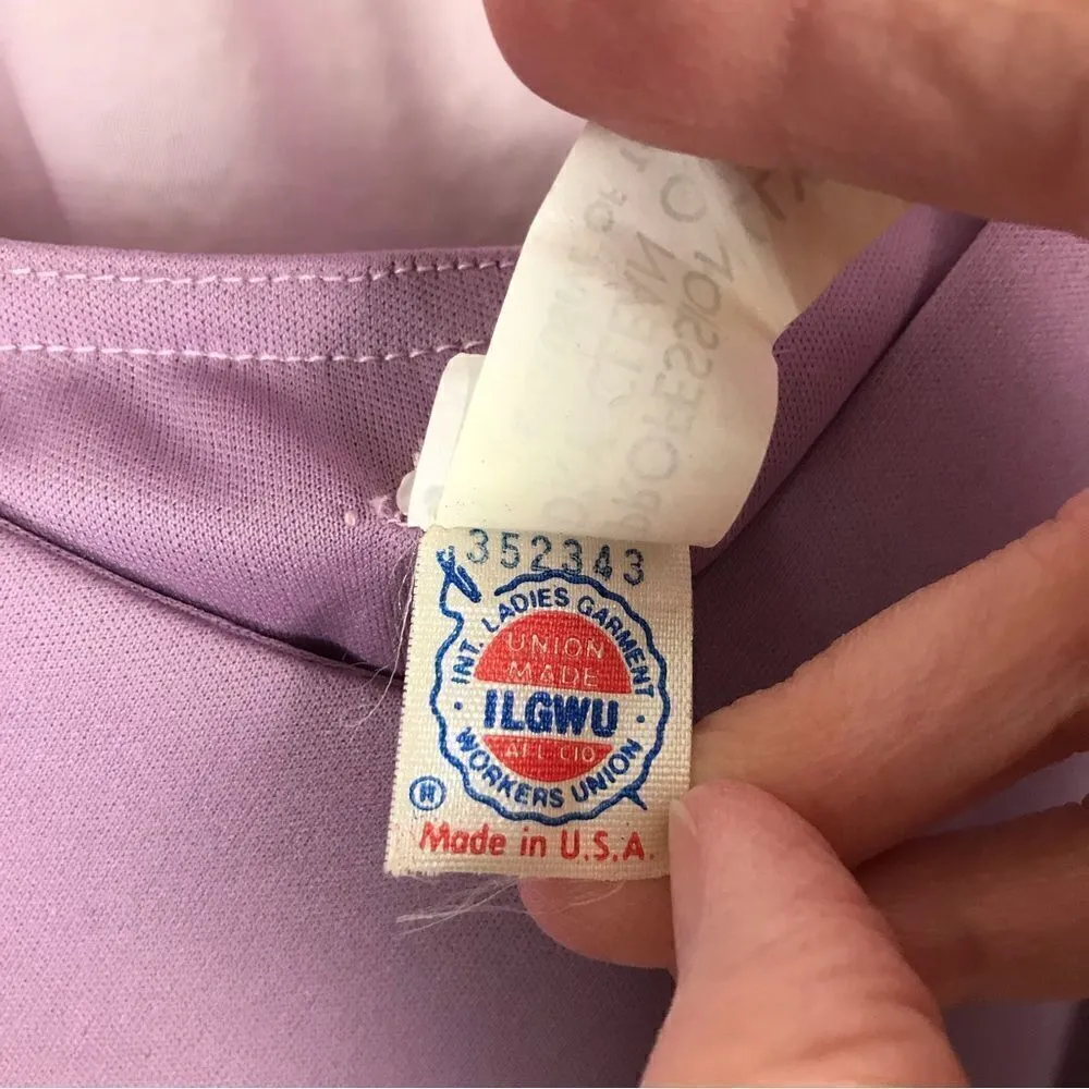 Vintage boho unbranded retro lavender lace two piece maxi long slip dress S/M* Purple Size M - Image 13