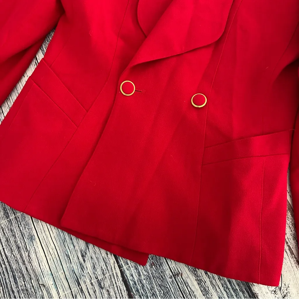 Vintage 100% Wool Red Double - Image 4