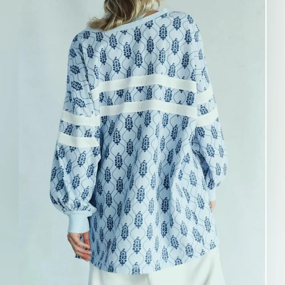 NWT Free People Post Up Logo Layer in Ice Grey Combo - Image 4