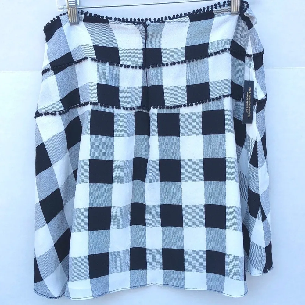 AFRM Womens size XL Blaze Noir Blanc Gingham Plaid skirt - Image 4