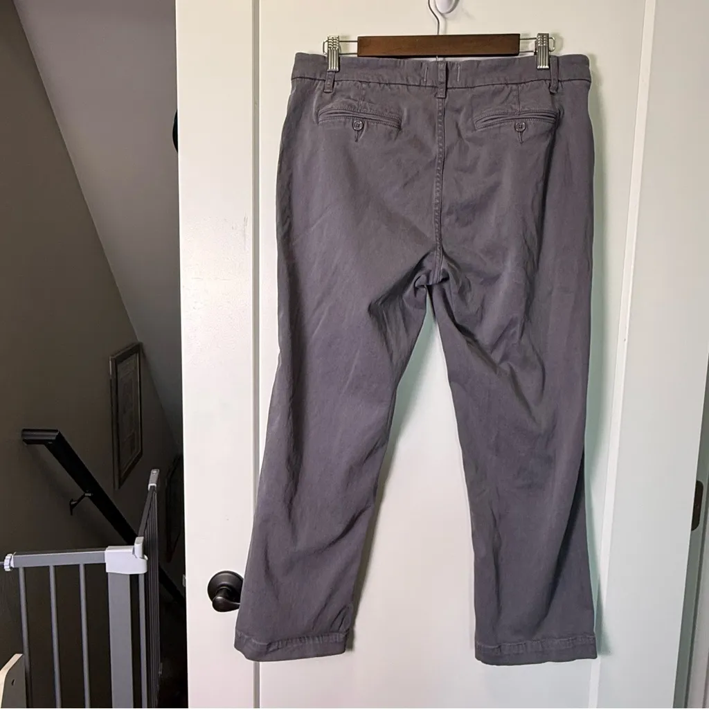 Lila Ryan Women's Grey Trouser Crop Pants Work Dress Business Casual Chino 12 - Image 3