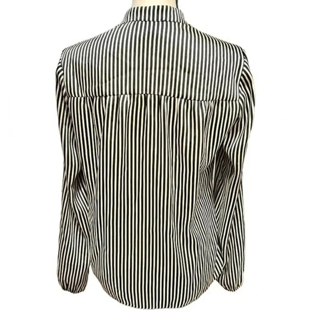 DREW Wrap‎ Striped Blouse Size S - Image 4