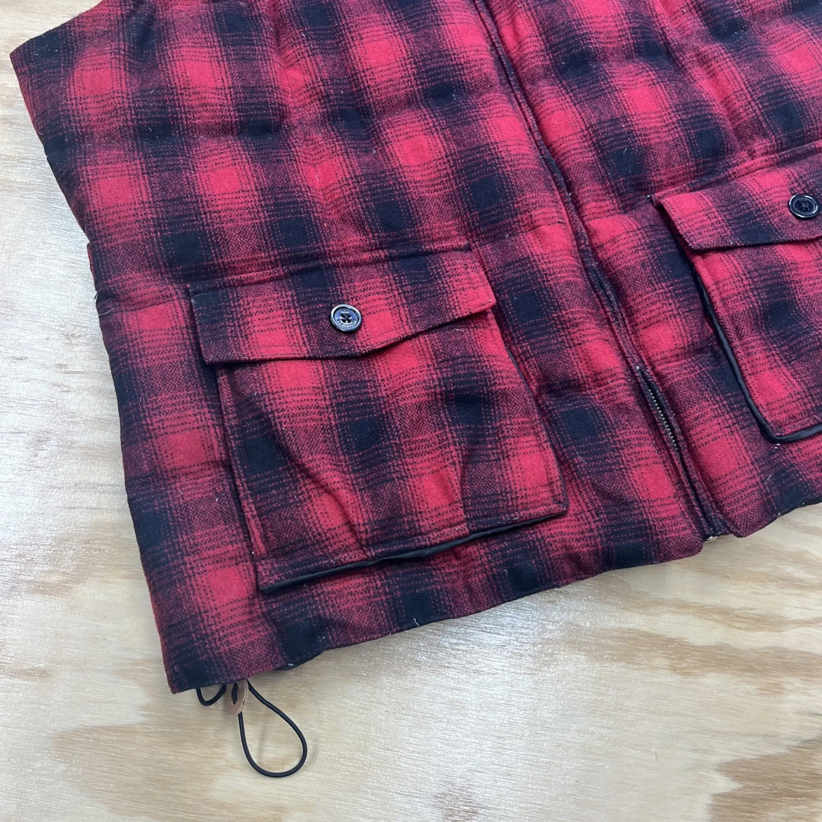 Bob Timberlake Wool Blend Goose Down Buffalo Plaid Puffer Vest Womens 2X - Image 6