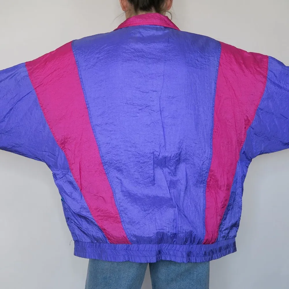 Vintage 80s Wear 2 Colorblock Windbreaker Jacket Size M - Image 2