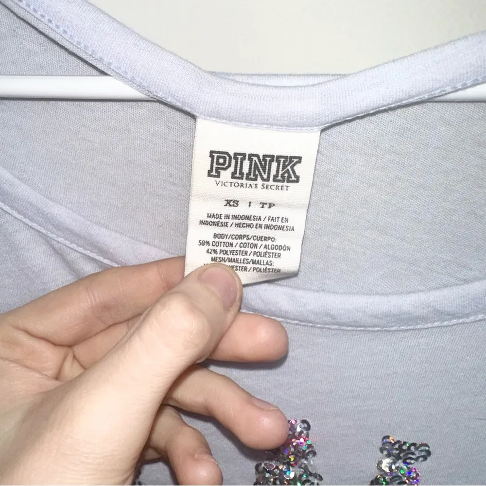 VS PINK Sequins Bling Long Sleeve Shirt - Image 6