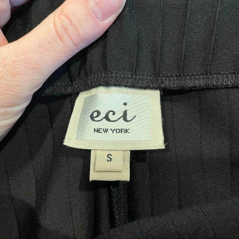 Eci Stretchy Knit Ribbed Knee Length Pencil Skirt Womens S Dark Academia Modest - Image 4