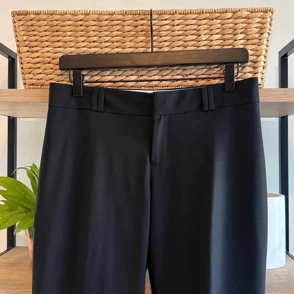 Banana Republic Jackson Curvy Fit Wool Mid-Rise Black Woven Dress Pant Trouser 4 - Image 2