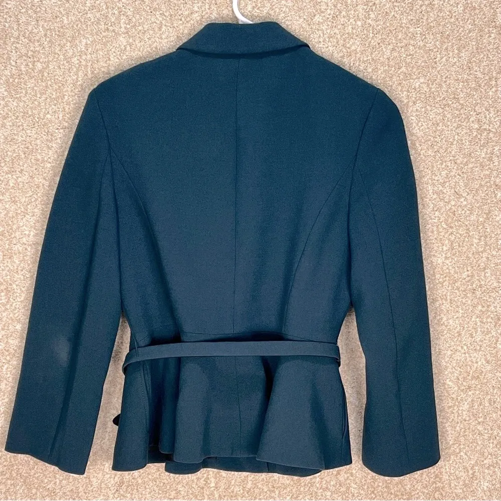 Imperfect LK Bennett London Women's belted notch blazer lined size 6 fall blazer - Image 2