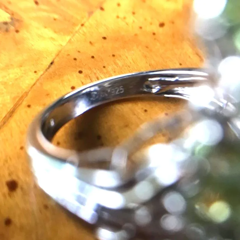 Natural Peridot Sterling Silver Cocktail Ring Size 7 Green - Image 4