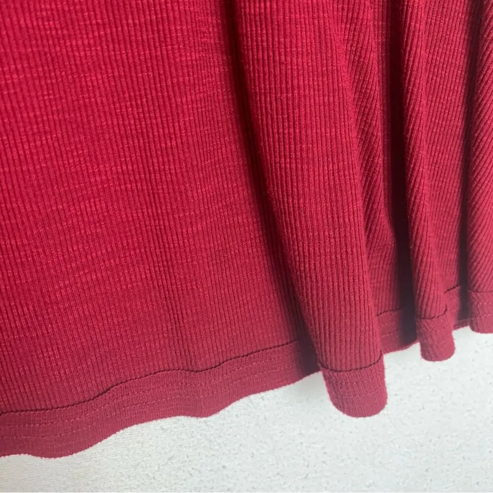 Free People Beach women's small red ribbed dress racerback LA nite mini - Image 8