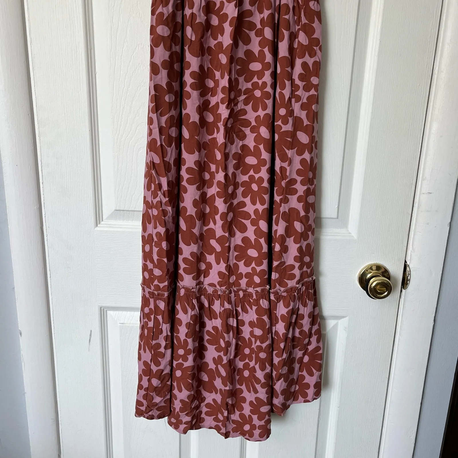 Art Class Retro Floral Maxi-Overlay Romper - Size XL - Image 5