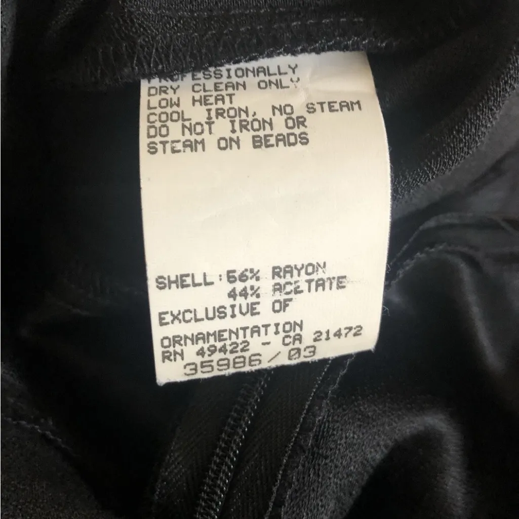 Vintage 90’s Jessica McClintock Gunne Sax Elegant Black Mini Dress 7/8 - Image 9