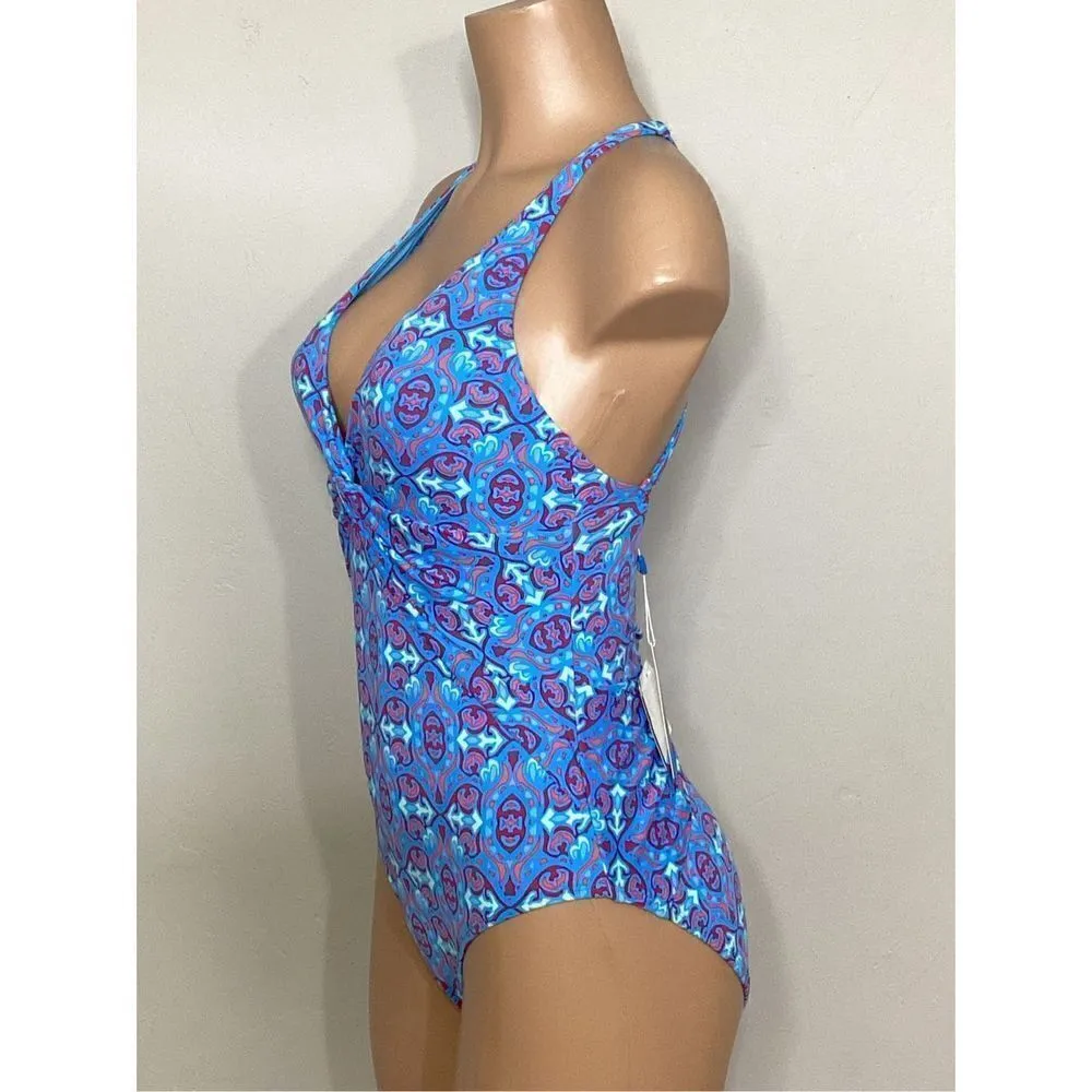 New. Bleu Rod Beattie twisted blue swimsuit. Retails $129. Size 10 - Image 8