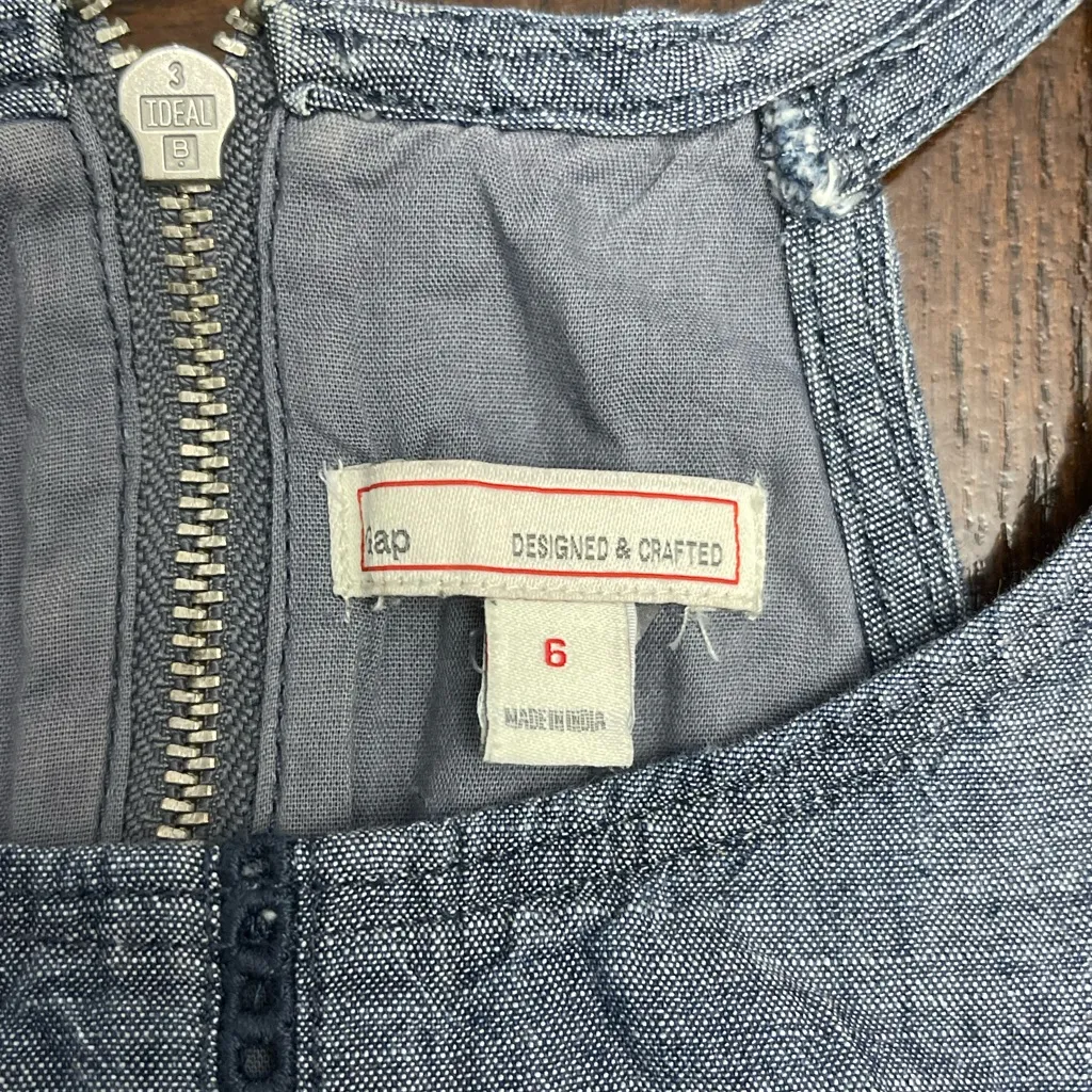 GAP Strapless Chambray cotton Dress - Image 4