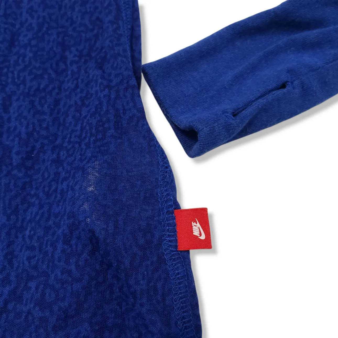 Nike Top Size XS Long Sleeve Sheer Activewear Athletic Animal Print Thumb Holes Women's Shirt - Image 3