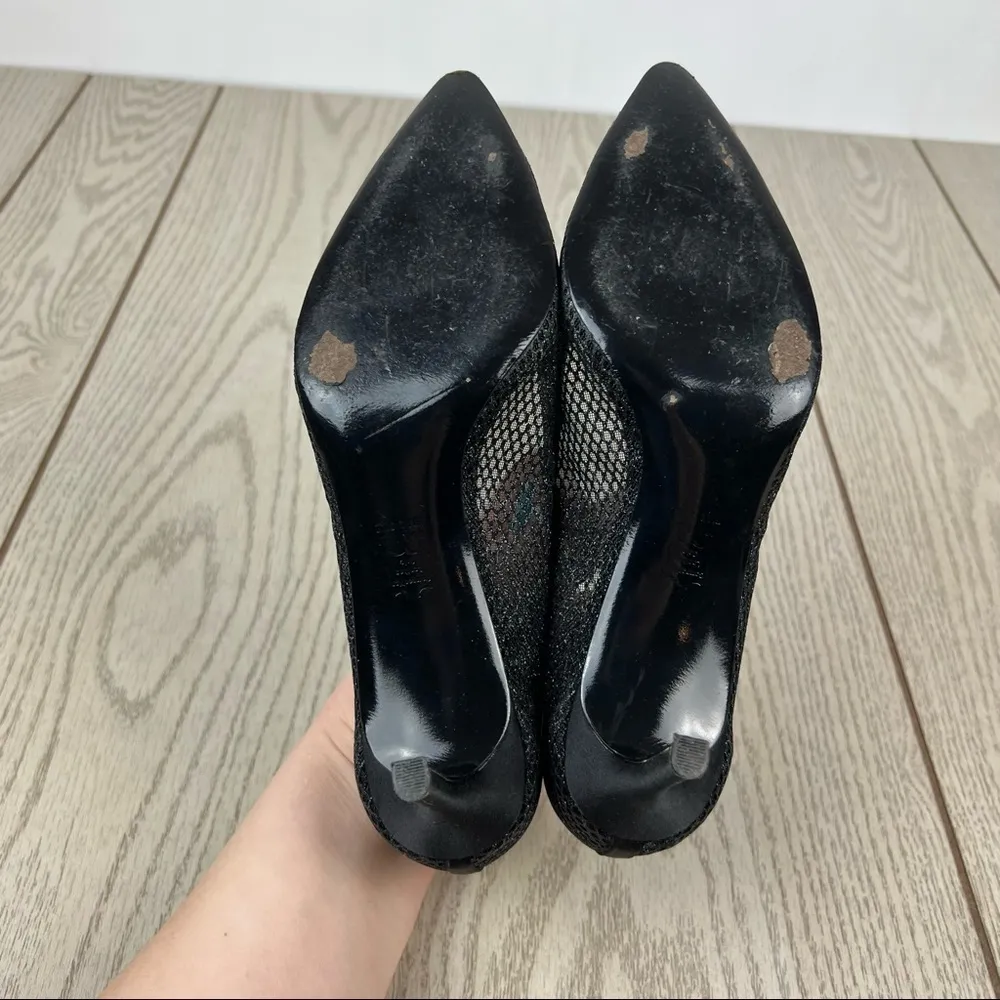 Nina Niley Evening Lined Mesh Cap Toe & Heel Pumps US7.5M/EUR37.5 Black $99 - Image 8
