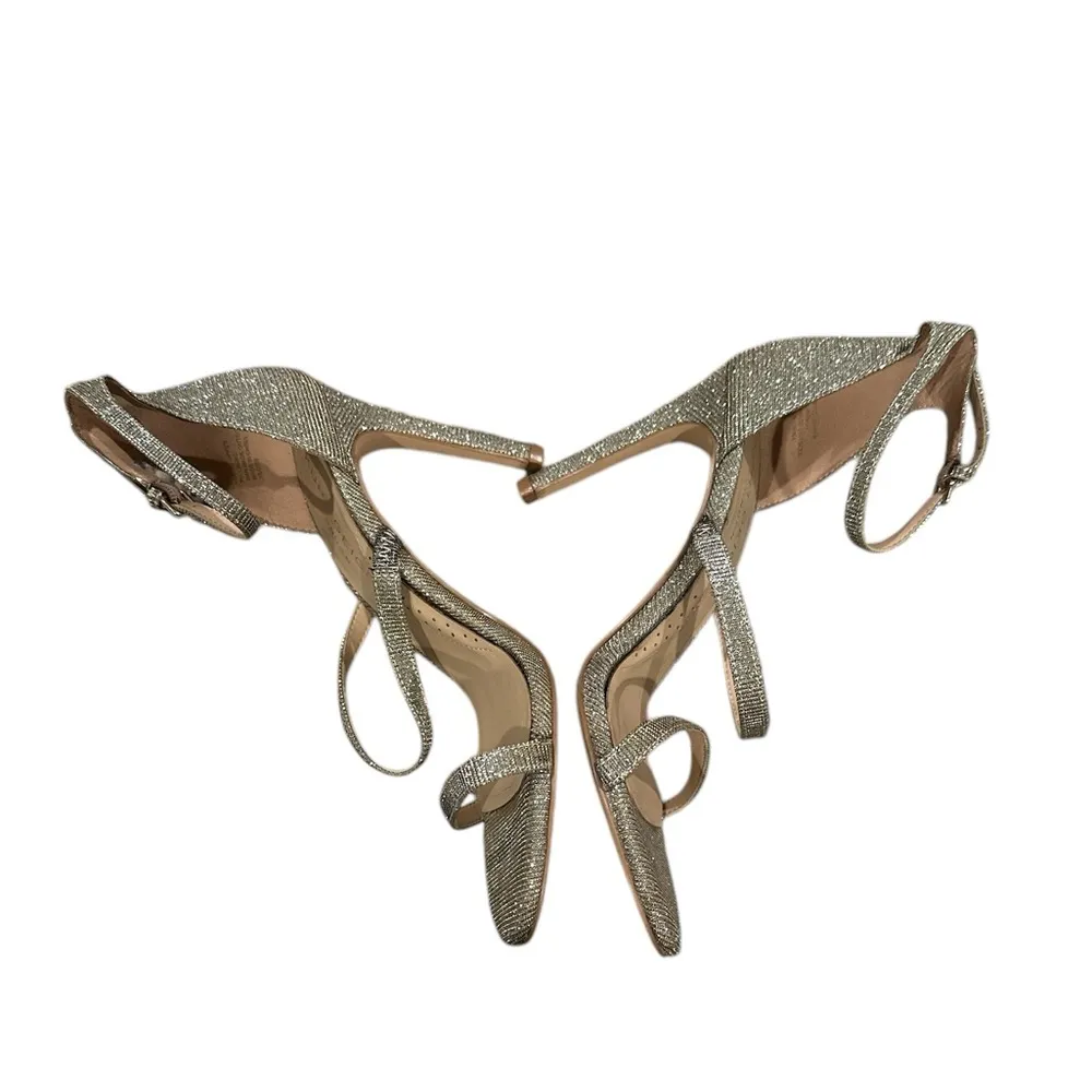 KURT GEIGER LONDON PARK LANE SPARKLE ANKLE STRAP STILETTO HEELS SHOES 38.5 - Image 2