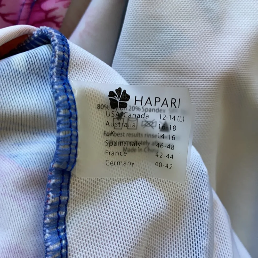 Hapari slimming swim tankini top tropical print Size L - Image 6