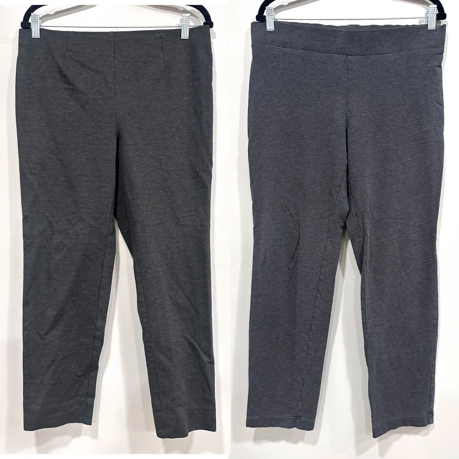 J Jill Lot Ponte Slim Leg Pull On Pants Charcoal Gray Women's Size M Comfort - Image 2